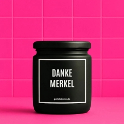 Duftkerze „Duftkerze I DANKE MERKEL“ – Aufmunterung Geschenk