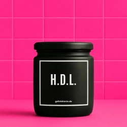 Duftkerze „Duftkerze I H.D.L. „Hab dich lieb““ – Geschenk Kollege