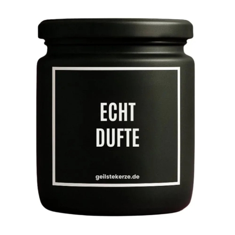 Duftkerze „Echt Dufte“ – Geschenk zum Geburtstag für Männer