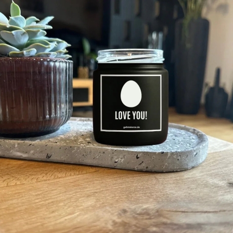 Duftkerze „Ei Love You!“ – Geschenk für den Lieblingsmenschen