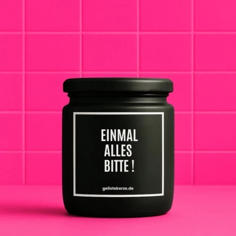 Duftkerze „Einmal Alles Bitte“ – Geschenk für die Freundin