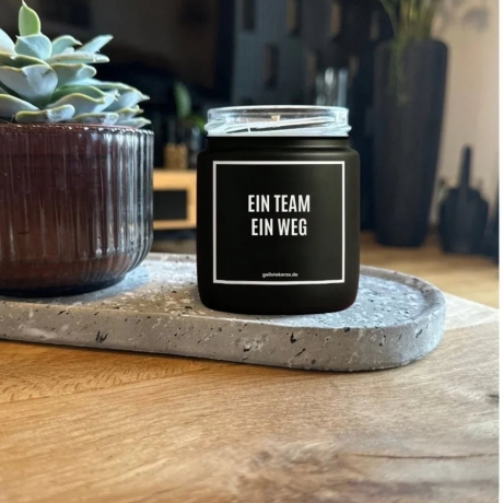 Duftkerze „EIN TEAM EIN WEG“ – Geschenk fürs Büro