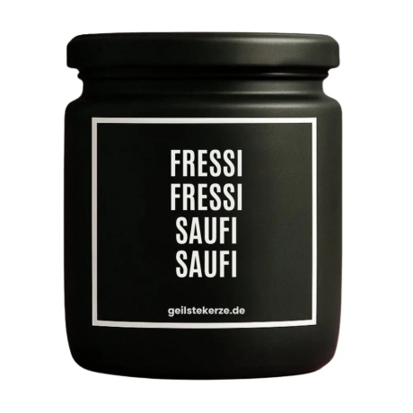 Duftkerze „FRESSI FRESSI SAUFI SAUFI“
