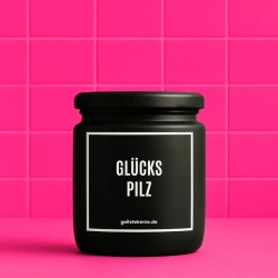 Duftkerze „Glückspilz“ – Mitbringsel als Dankeschön
