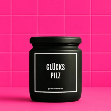Duftkerze „Glückspilz“ – Mitbringsel als Dankeschön