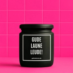 Duftkerze „Gude Laune Leude!“ – Geschenk für Genießer