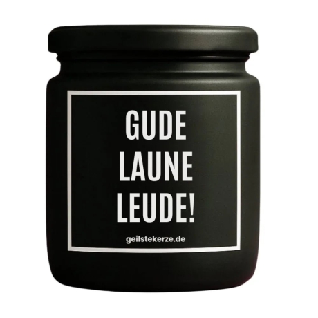 Duftkerze „Gude Laune Leude!“ – Geschenk für Genießer