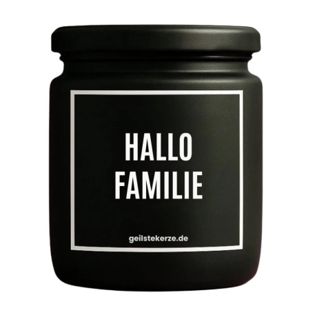 Duftkerze „Hallo Familie“ – Geschenk Lieblingsmensch