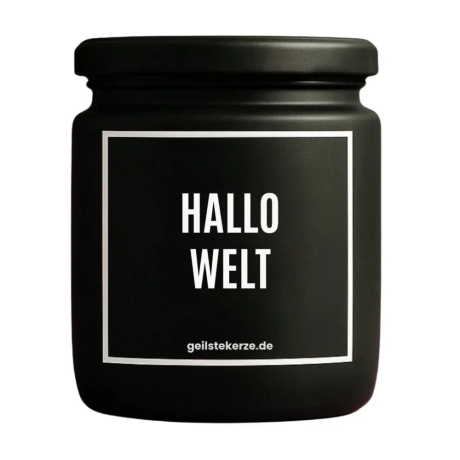 Duftkerze „Hallo Welt“ – Geburtstagsgeschenk beste Freundin