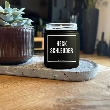 Duftkerze „Heckschleuder“ – Geburtstagsgeschenk beste Freundin