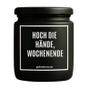 Duftkerze „HOCH DIE HÄNDE, WOCHENENDE“