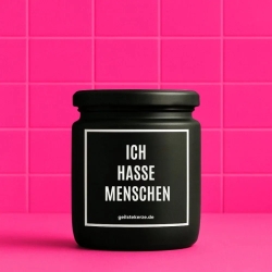 Duftkerze „Ich Hasse Menschen“ – Aufmunterung Geschenk