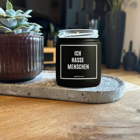 Duftkerze „Ich Hasse Menschen“ – Aufmunterung Geschenk