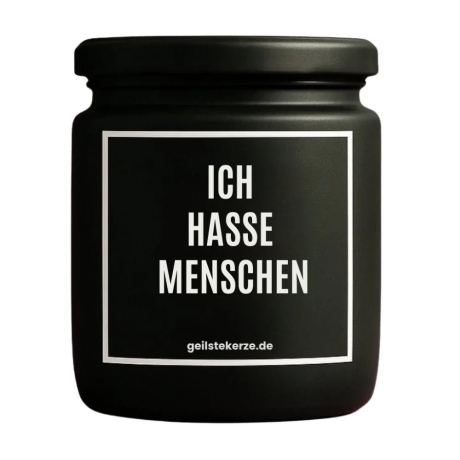 Duftkerze „Ich Hasse Menschen“ – Aufmunterung Geschenk
