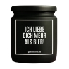 Duftkerze „ICH LIEBE DICH MEHR ALS BIER“ – Geschenk für Männer