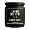 Duftkerze „ICH LIEBE DICH MEHR ALS BRATWURTST“