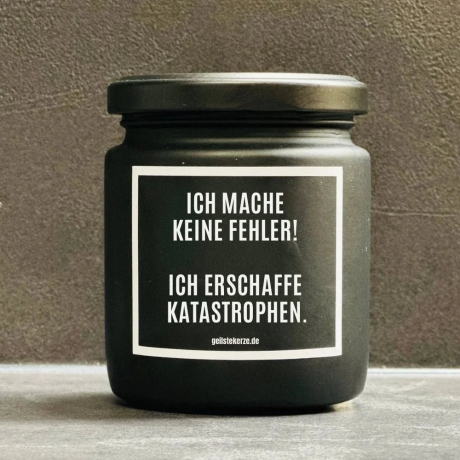 Duftkerze „ICH MACHE KEINE FEHLER!“ – Wichtelgeschenk Kollegin
