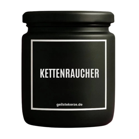 Duftkerze „Kettenraucher“ – Mitbringsel als Dankeschön