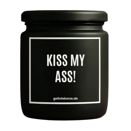 Duftkerze „Kiss My Ass!“ – Geschenk Kollege