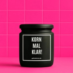 Duftkerze „Korn Mal Klar!“ – Geschenk für Weinliebhaber