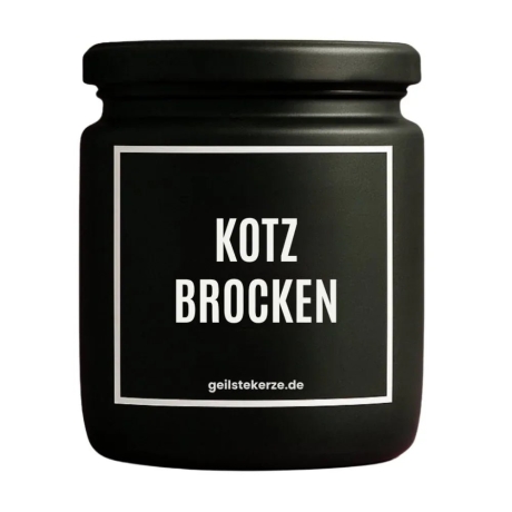 Duftkerze „Kotzbrocken“ – lustiges Geschenk fürs Team