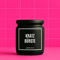 Duftkerze „Kratzbürste“ – lustiges Geburtstagsgeschenk