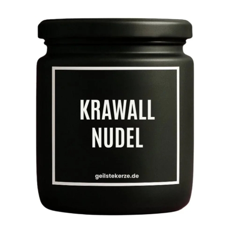 Duftkerze „Krawallnudel“ – Geschenk für den Feierabend