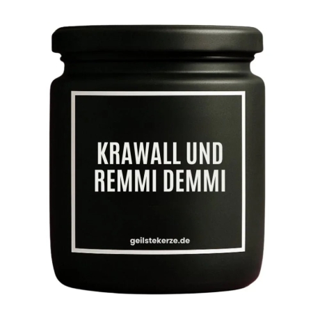 Duftkerze „KRAWALL UND REMMI DEMMI“ – Dankeschön Geschenk