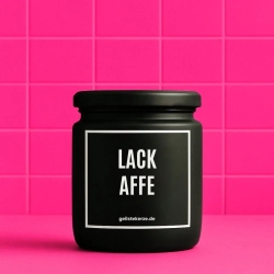 Duftkerze „Lackaffe“ – Mitbringsel als Dankeschön
