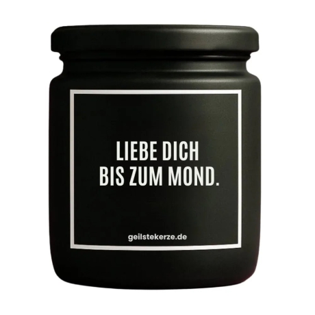Duftkerze „LIEBE DICH BIS ZUM MOND.“
