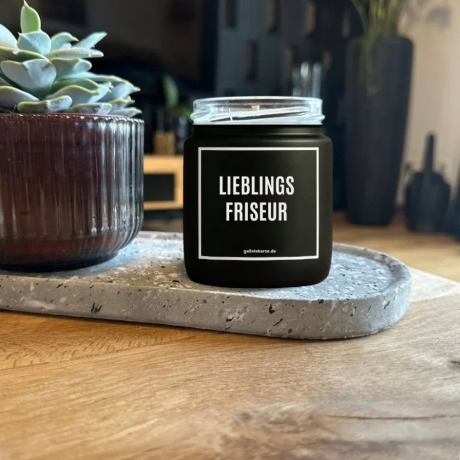 Duftkerze „Lieblingsfriseur“ – Dankeschön für den Friseur