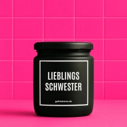 Duftkerze „Lieblingsschwester“ – Geschenk Schwester