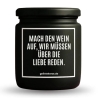 Duftkerze „MACH DEN WEIN AUF“ – Geschenk für Weinliebhaber