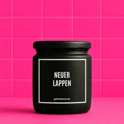 Duftkerze „Neuer Lappen“ – Mitbringsel für die Freundin