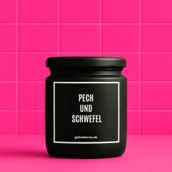 Duftkerze „Pech Und Schwefel“ – Geschenk Kollegin