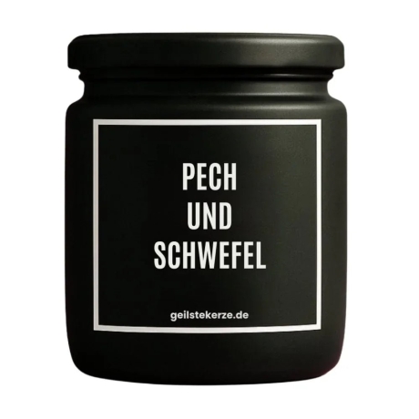 Duftkerze „Pech Und Schwefel“ – Geschenk Kollegin