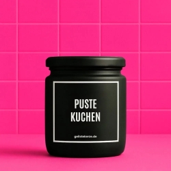 Duftkerze „Pustekuchen“ – Geschenk mit Spruch