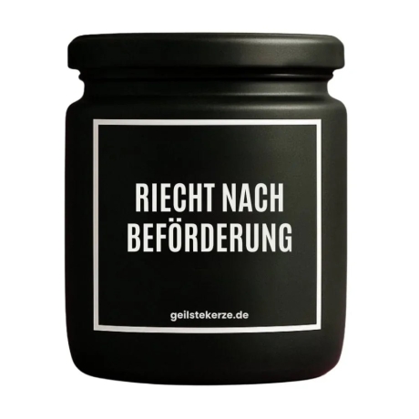 Duftkerze „Riecht Nach Beförderung“ – Geschenk beste Freundin
