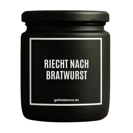 Duftkerze „Riecht Nach Bratwurst“ – Geschenk für Männer