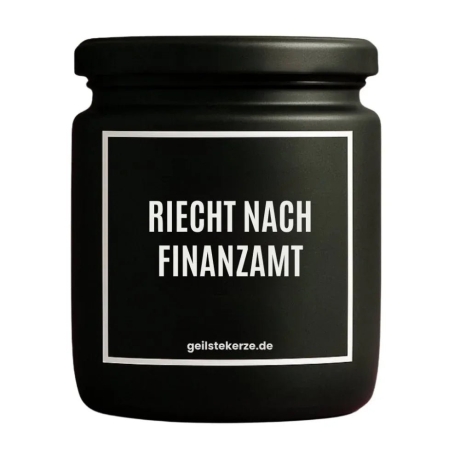 Duftkerze „Riecht Nach Finanzamt“