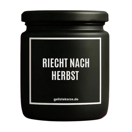 Duftkerze Herbst – Geschenk mit Spruch, vegan handgemacht