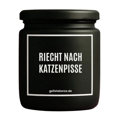 Duftkerze „Riecht Nach Katzenpisse“ – Geschenk für Katzenmenschen