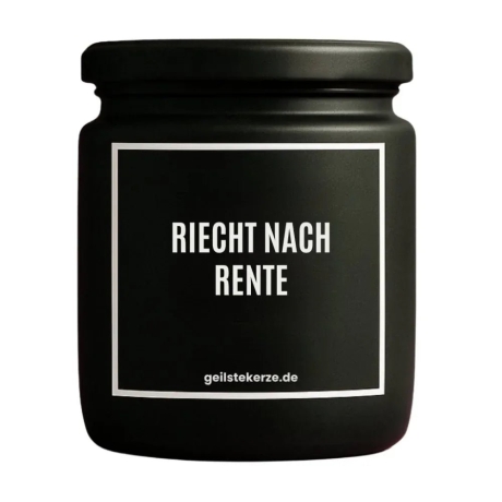 Duftkerze „Riecht nach Rente“ – Geschenk zur Rente