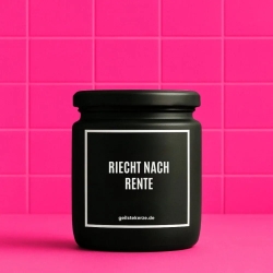 Duftkerze „Riecht nach Rente“ – Geschenk zur Rente