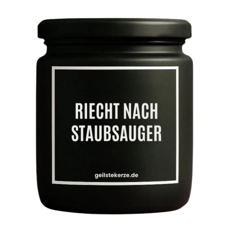 Duftkerze „Riecht Nach Staubsauger“ – Dankeschön Geschenk