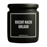 Duftkerze „Riecht Nach Urlaub“ – Geschenk für Genießer