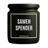 Duftkerze „Samenspender“ – kleines Geschenk für Frauen