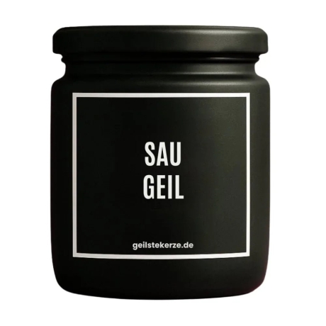Duftkerze „Sau Geil“ – Wichtelgeschenk Kollegin