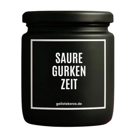 Duftkerze „Saure Gurken Zeit“ – Geburtstagsgeschenk