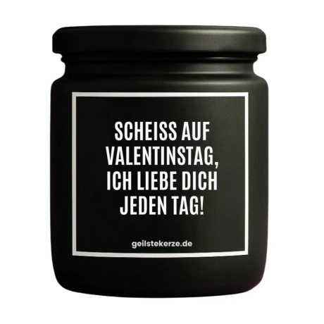 Duftkerze „Scheiss Auf Valentinstag.“